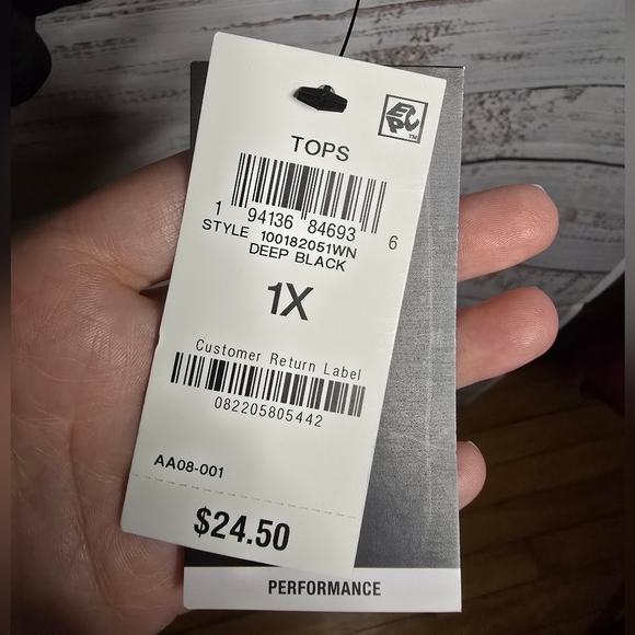 NWT Black Ideology Longsleeve Womens Plus Size 1X & 2X Shirt Activewear - Picture 5 of 6